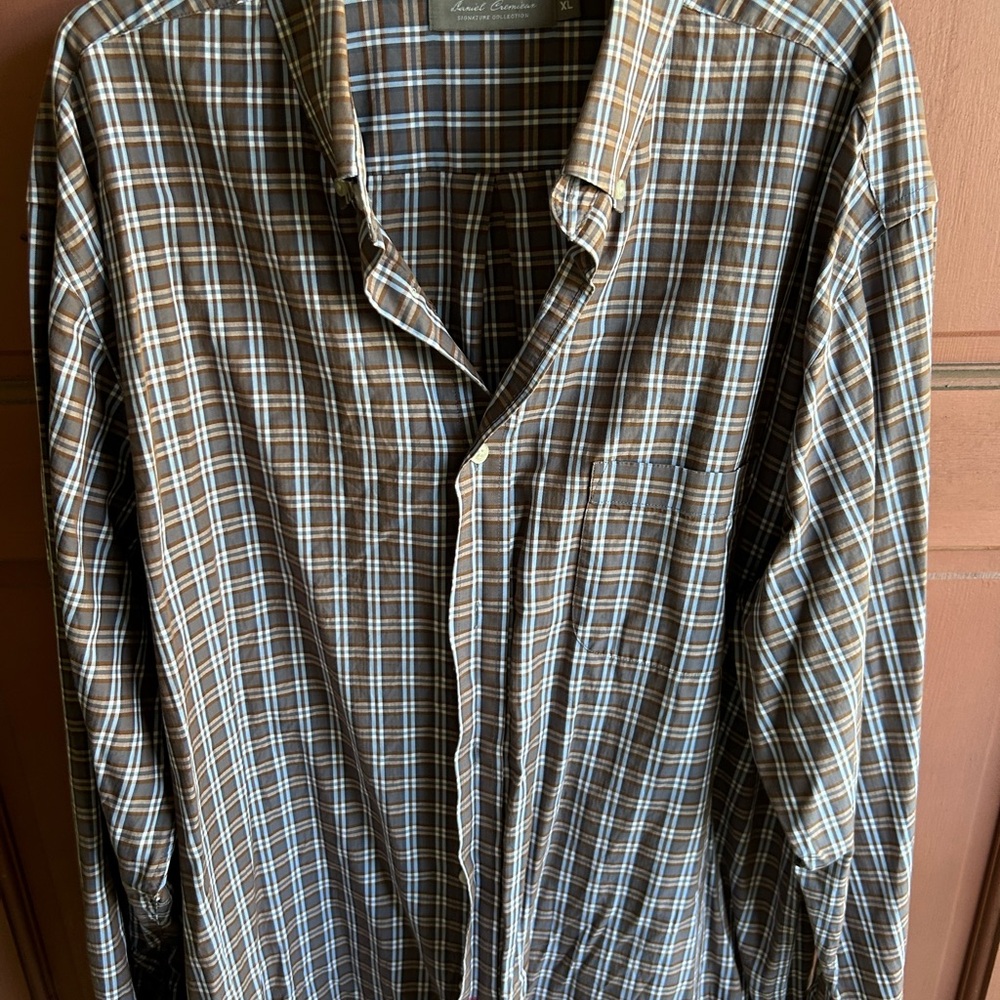 Daniel Cremieux Brown & Blue Plaid Button-Down Shirt